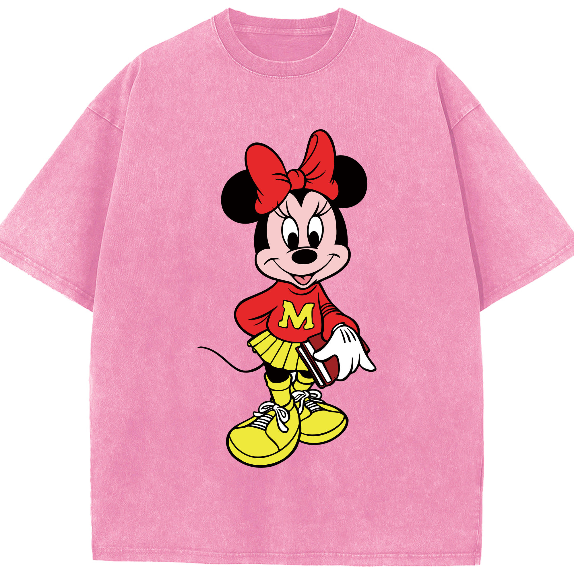 （画像用） ミッキーマウス Mickey Mouse 綿100% ヴィンテージ風 半袖Tシャツ（フロントプリント）